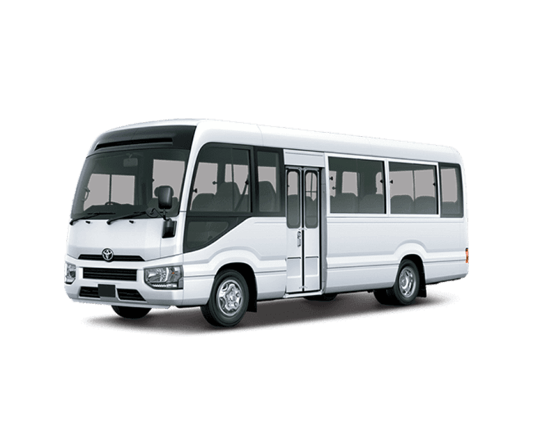 Toyota Coaster 30 seater bus for rent in Qatar